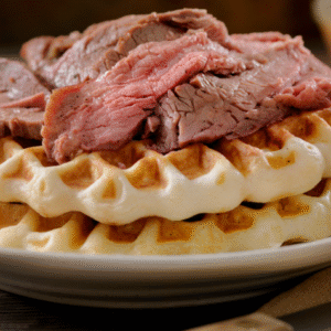 WAFFLE with CHIP BEEF GRAVY